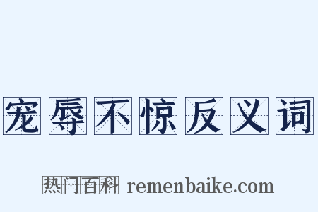 宠辱不惊反义词是什么意思的图片